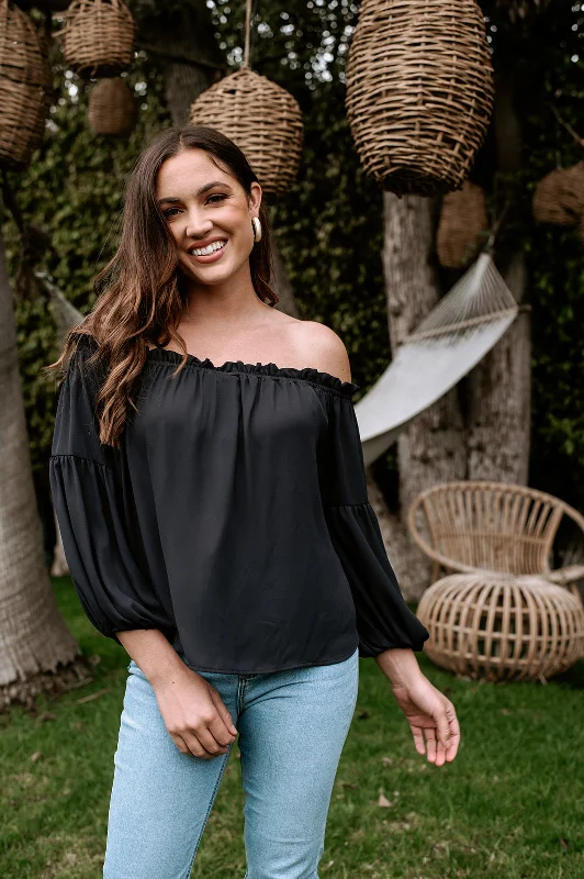 Off The Shoulder Puff Blouse