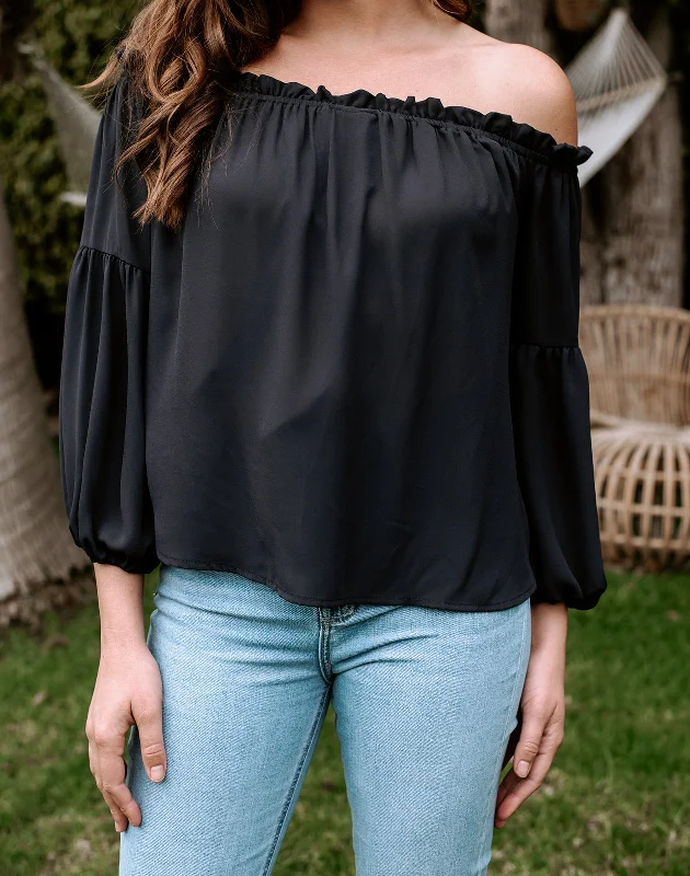 Off The Shoulder Puff Blouse