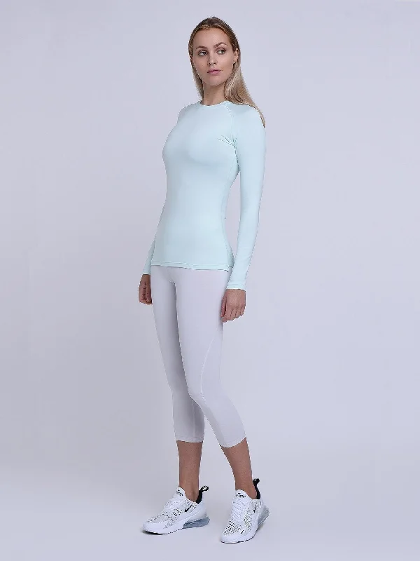 SuperThermal Long Sleeve Compression Base Layer Crew Neck Top for Women With Brushed Inner Fabric